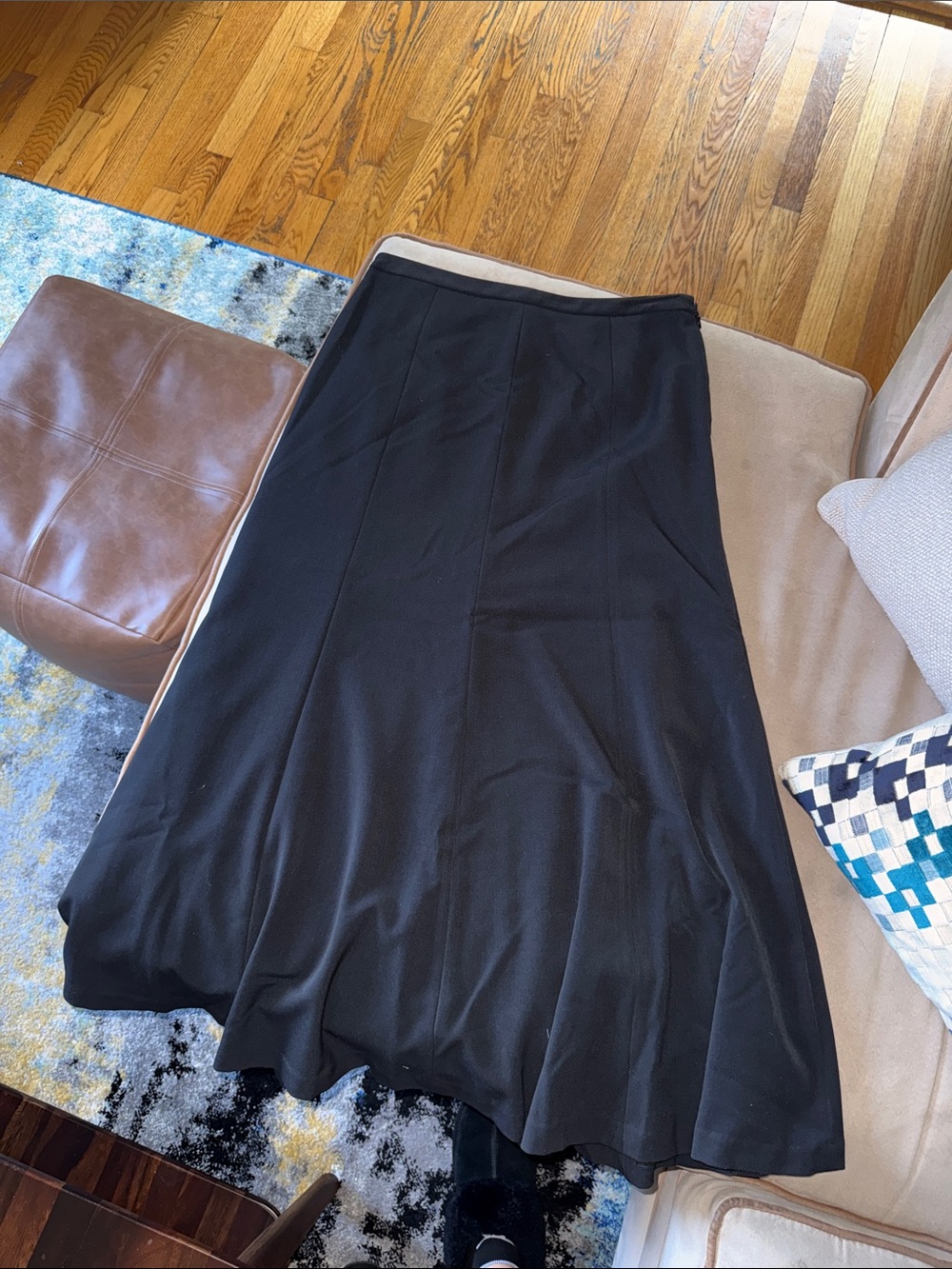 Eddie Bauer Black A-Line Maxi Skirt